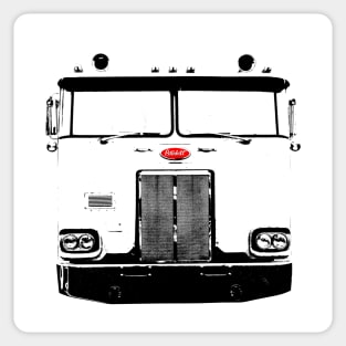 Cabover Pete classic 1980s American truck monoblock black Sticker